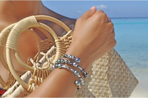 Bracelet perles de Tahiti "Mix"