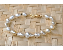 Bracelet with natural pearls/keshis