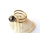 Gold ring with Tahitian pearl "Anita"