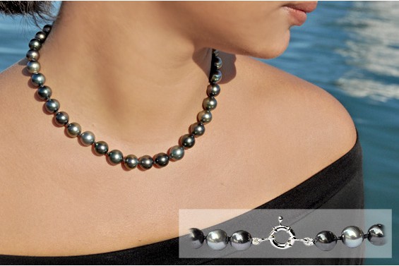 Collier perles de Tahiti "Ibis"