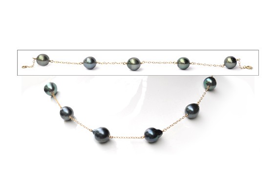 Collier + bracelet perles de Tahiti