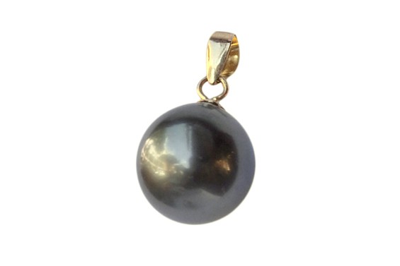 Tahitian pearl gold pendant