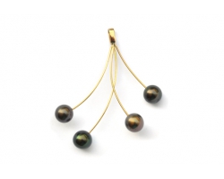 "Heiata" Tahitian black pearl Pendant