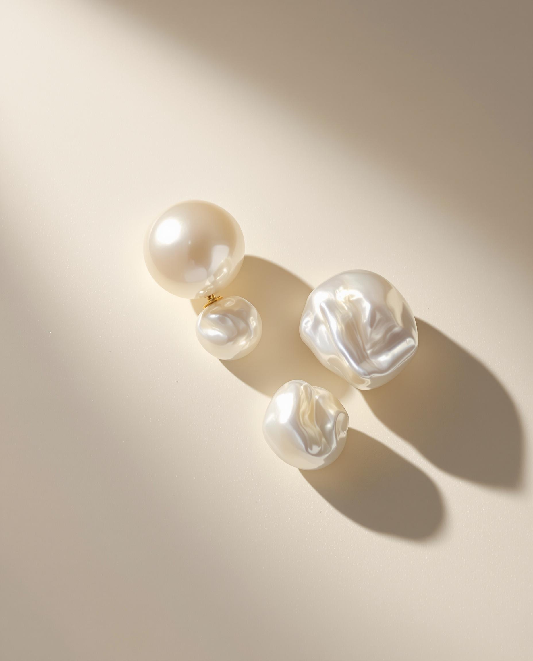 Boucles d'oreilles en perle : rondeur parfaite et irrégularité baroque