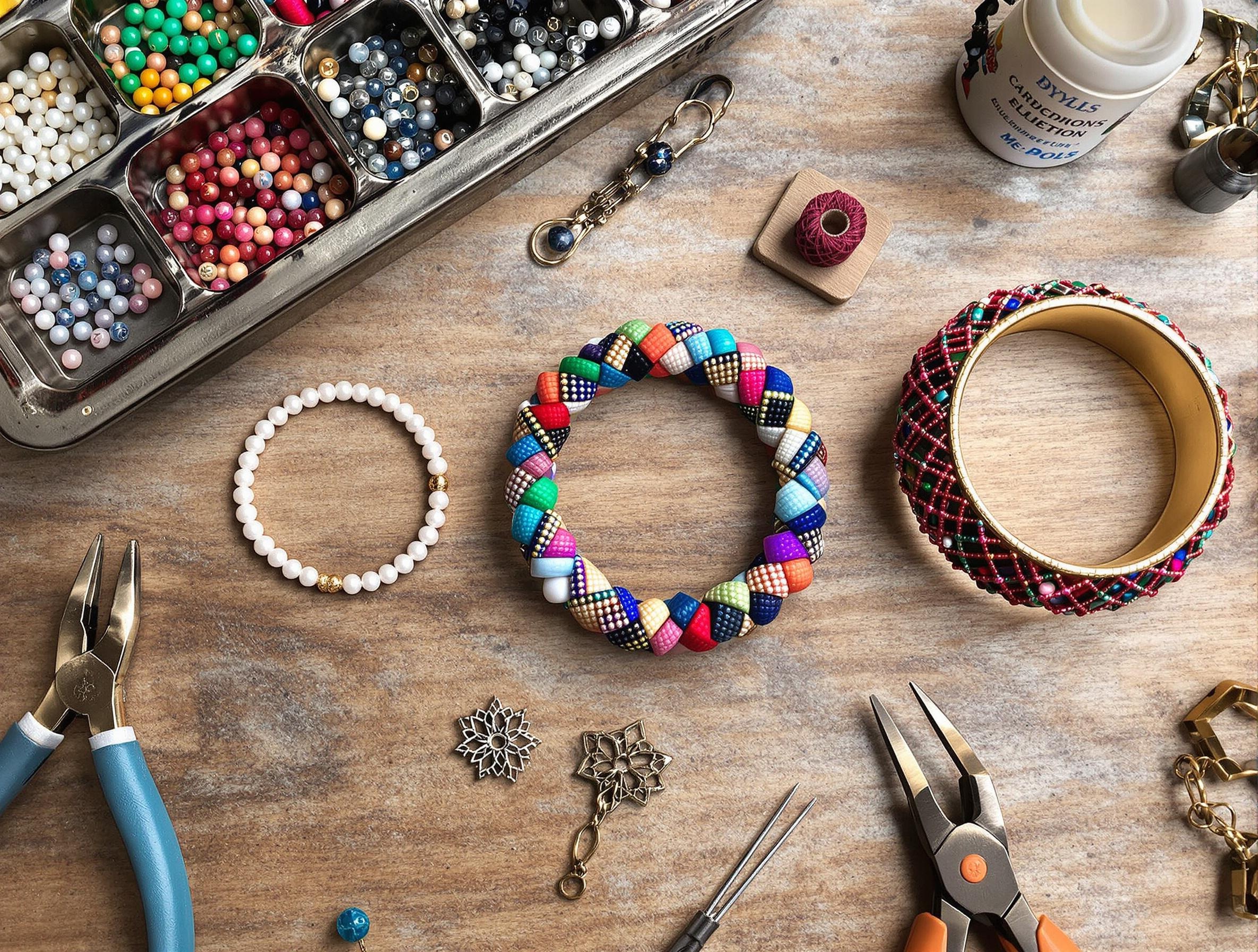 Bracelets DIY en perles, styles minimaliste, tressage baroque et jonc rigide