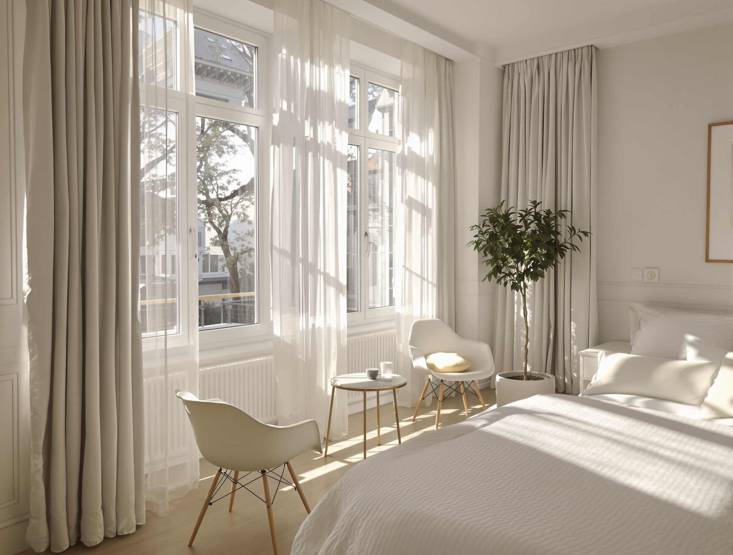 Chambre d'hôtes baignée de lumière naturelle