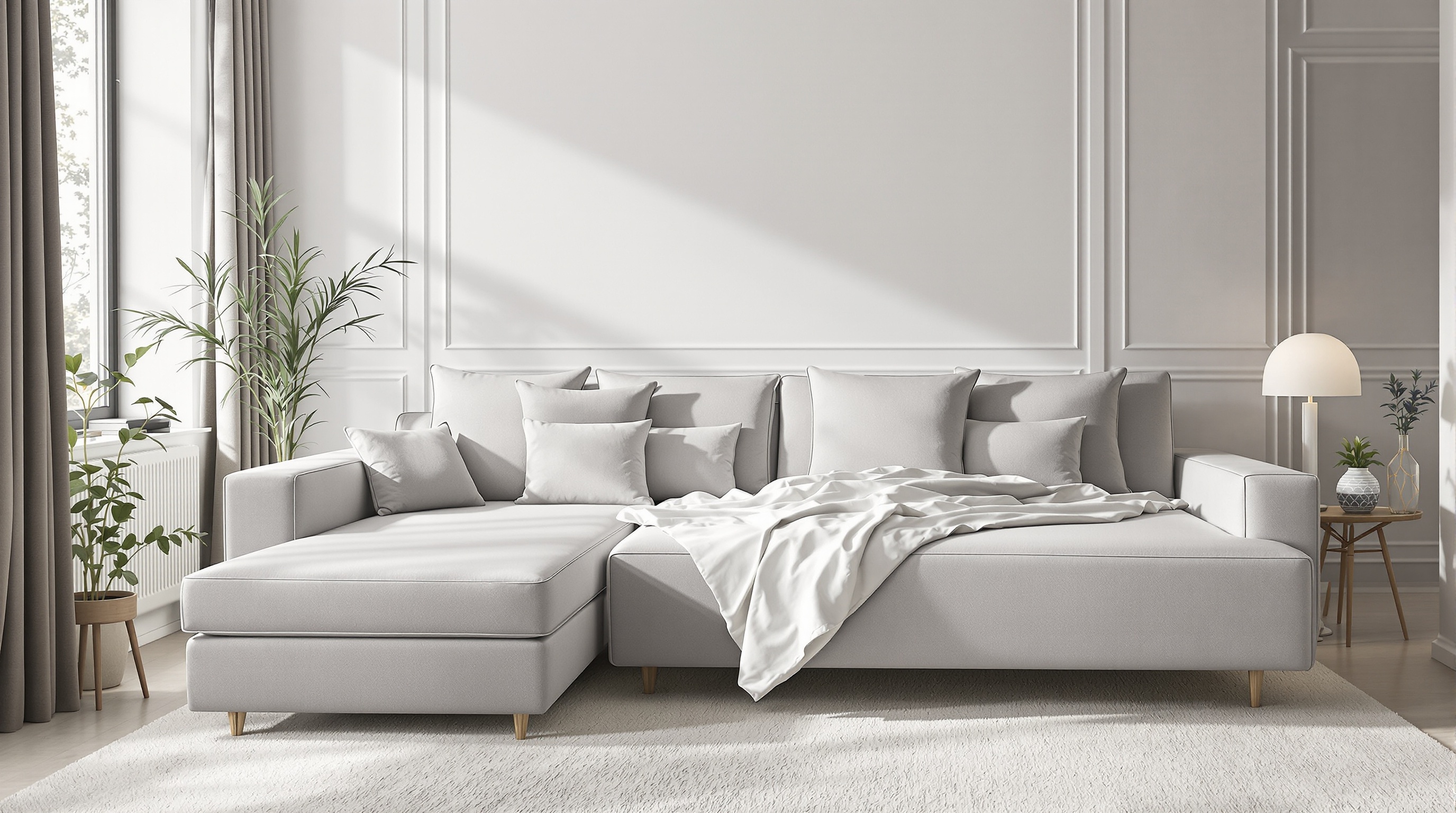 Clic-clac moderne parfaitement intégré dans une chambre élégante.