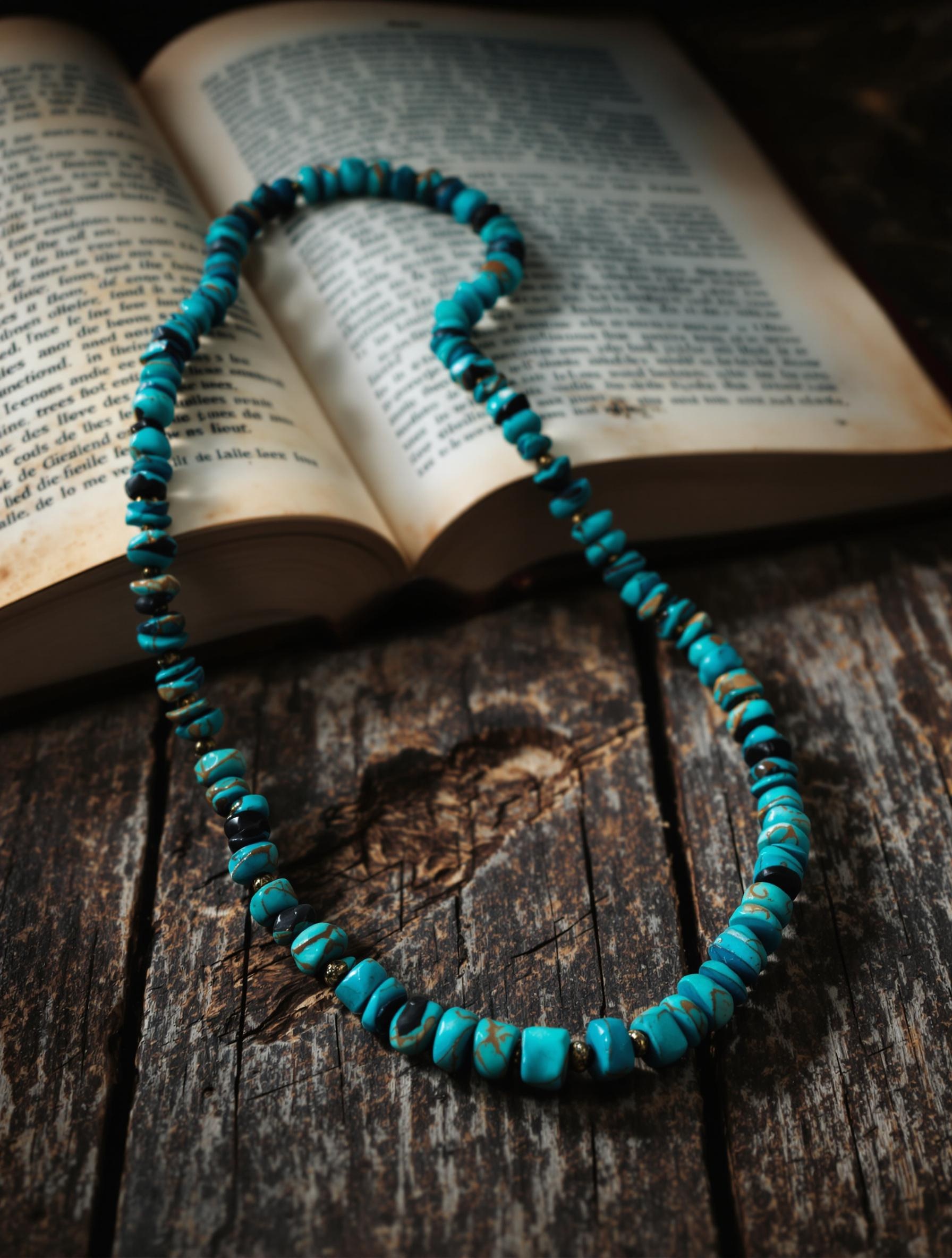 Collier Heishi turquoise, un bijou mystique