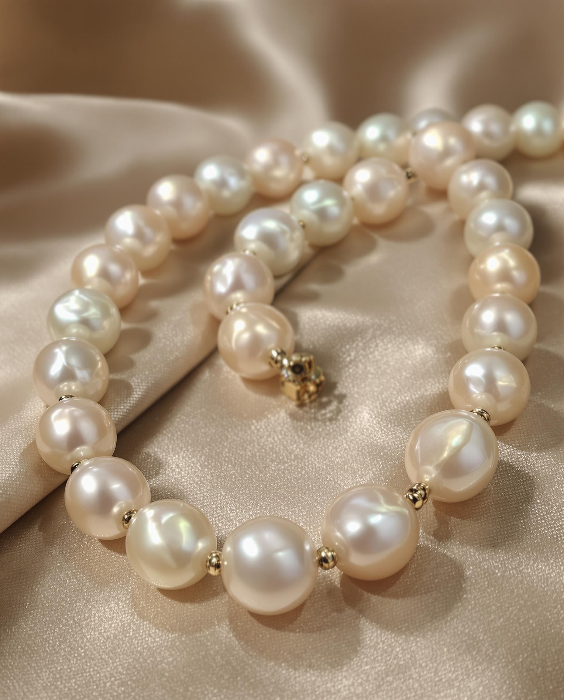 Collier ras de cou en perles naturelles