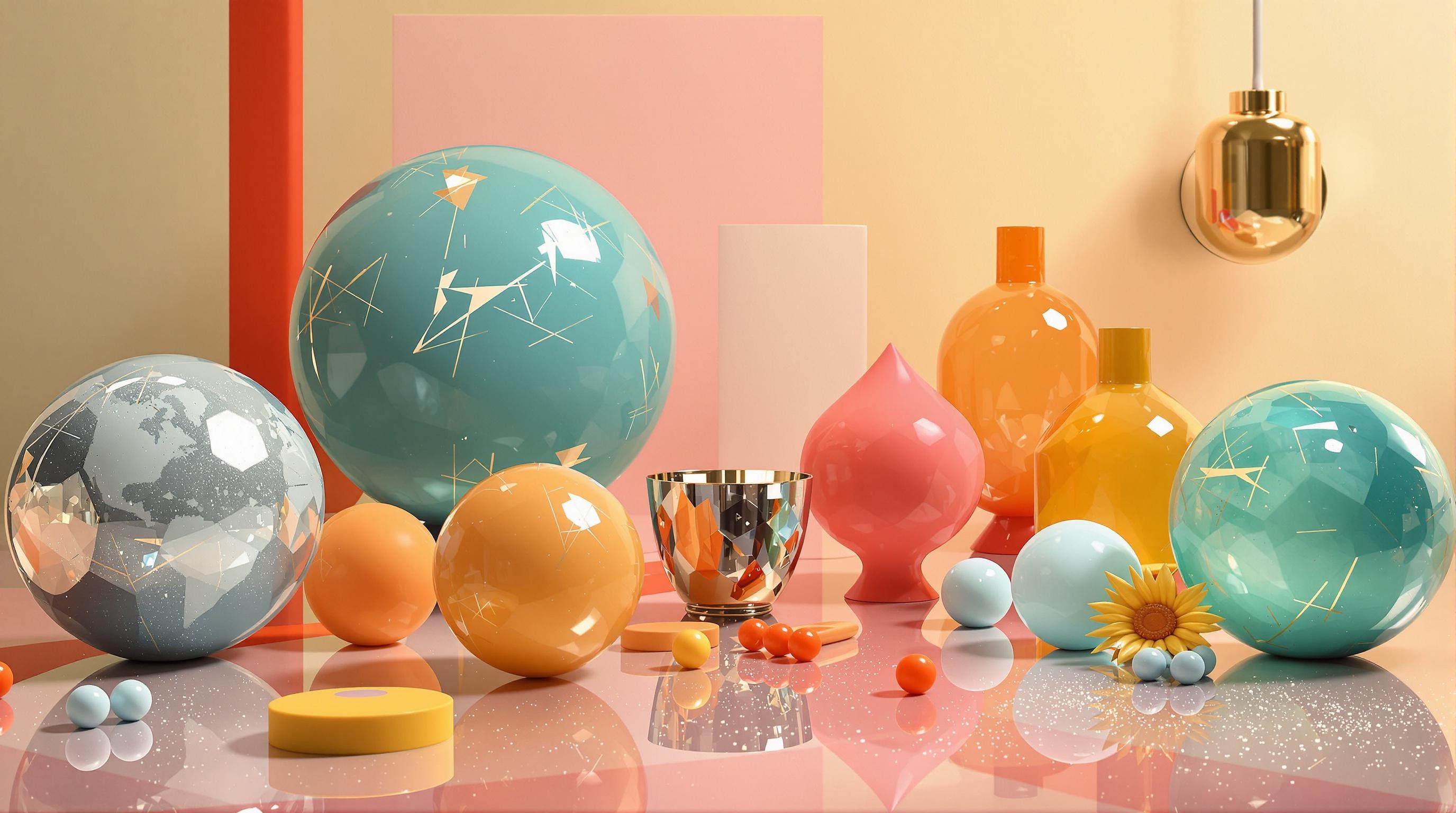Objets Space Age en plastique moulé des années 60