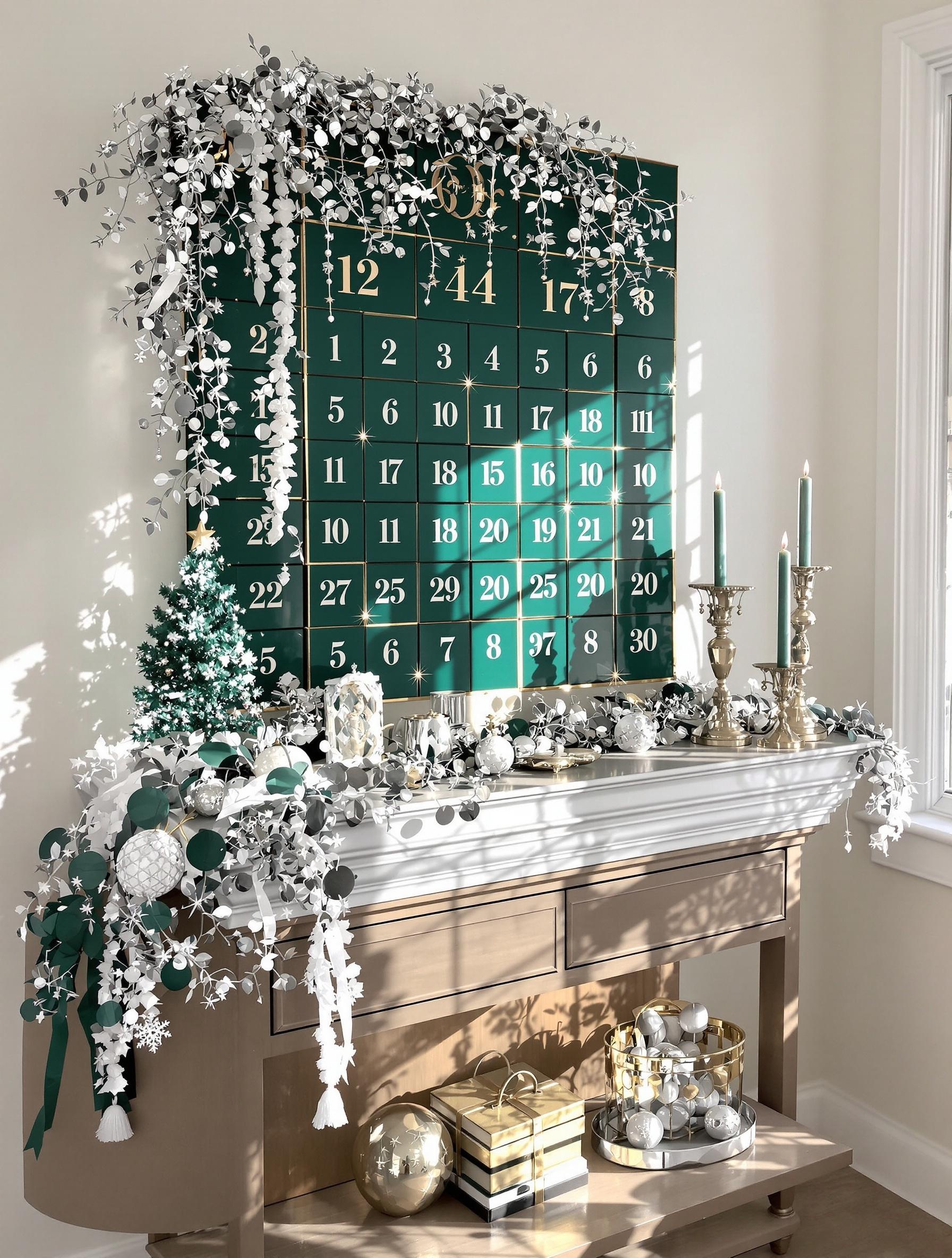 Calendrier de l'Avent maximaliste sur une console d'entrée