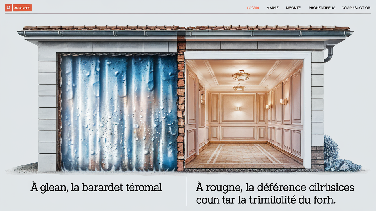 Coupe mur garage isolé vs non isolé