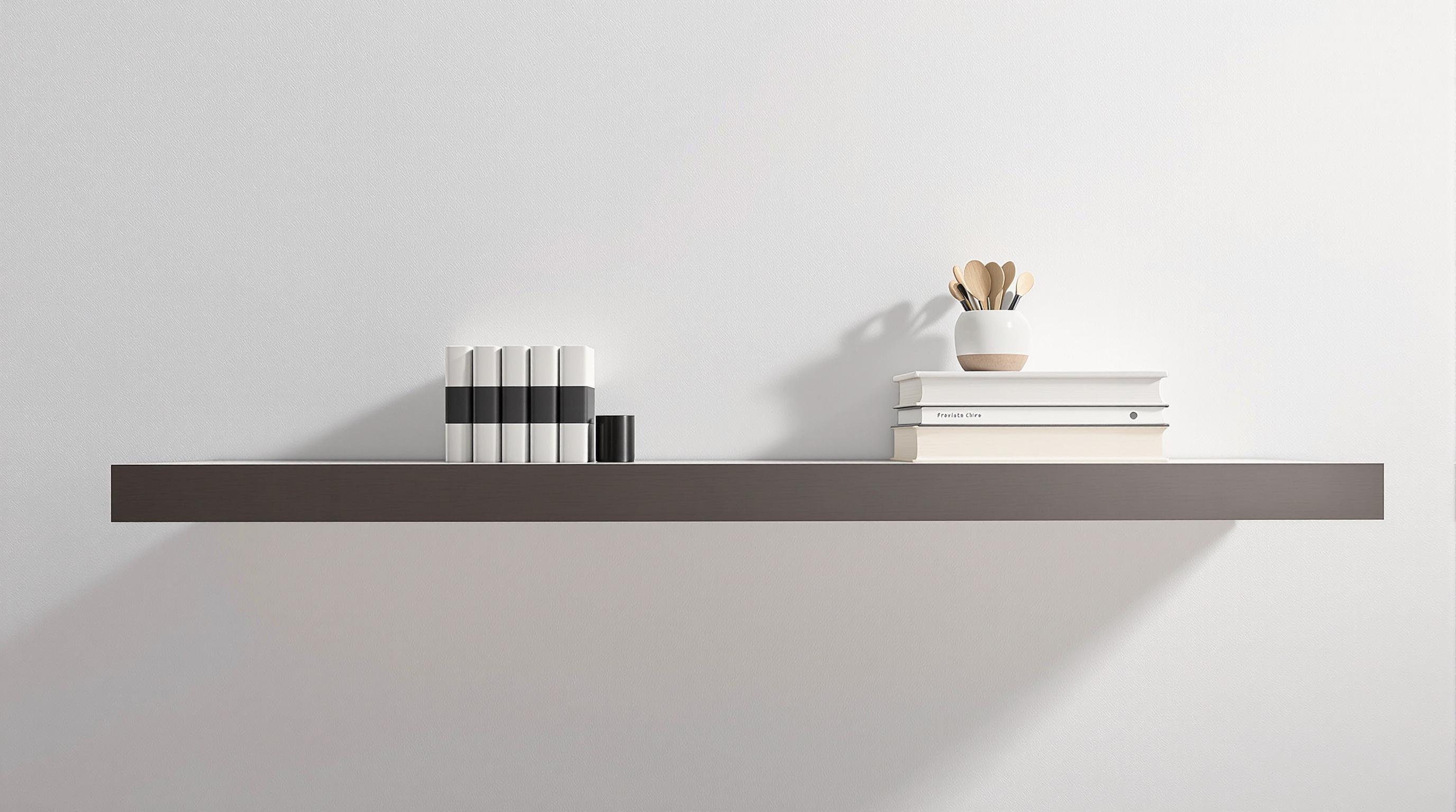 Étagère flottante pour un effet de lévitation minimaliste