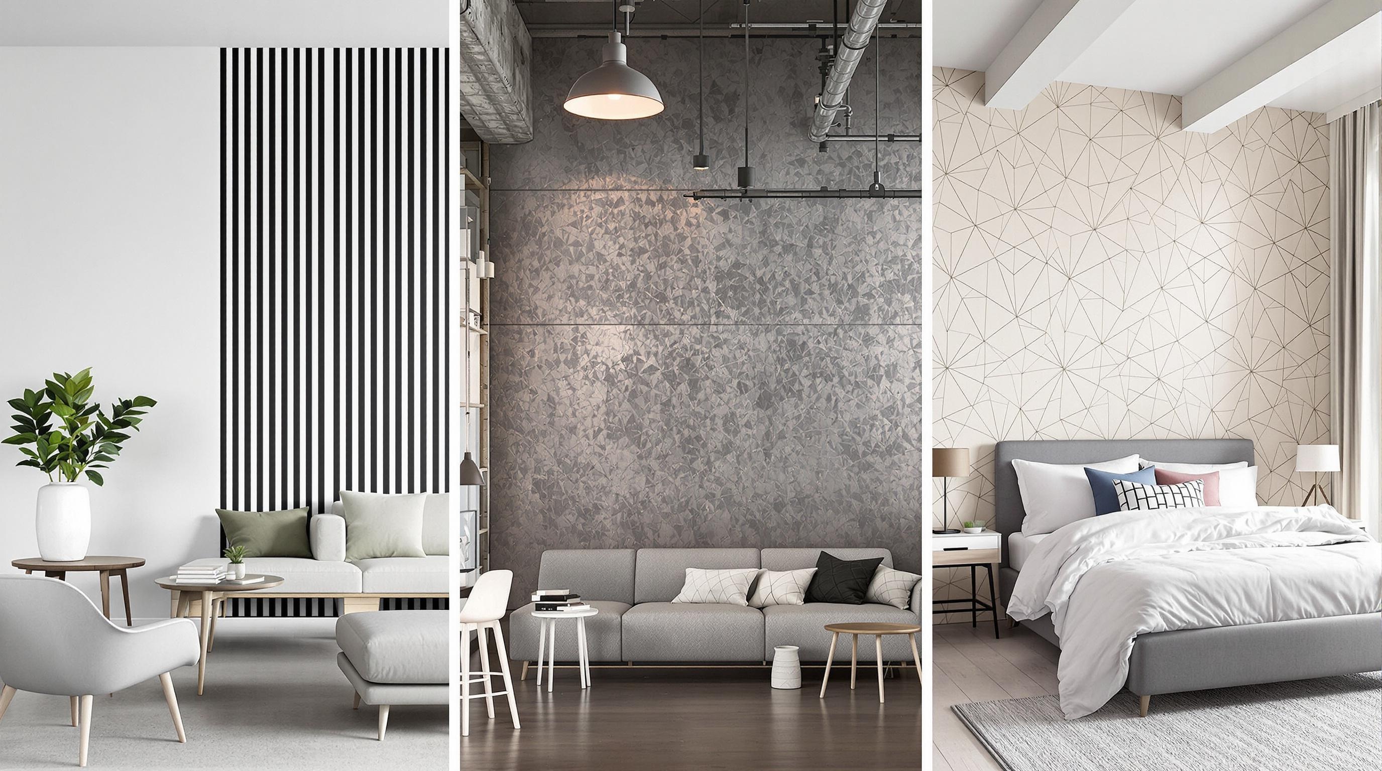 Frise murale moderne appliquée dans un style minimaliste, industriel ou scandinave