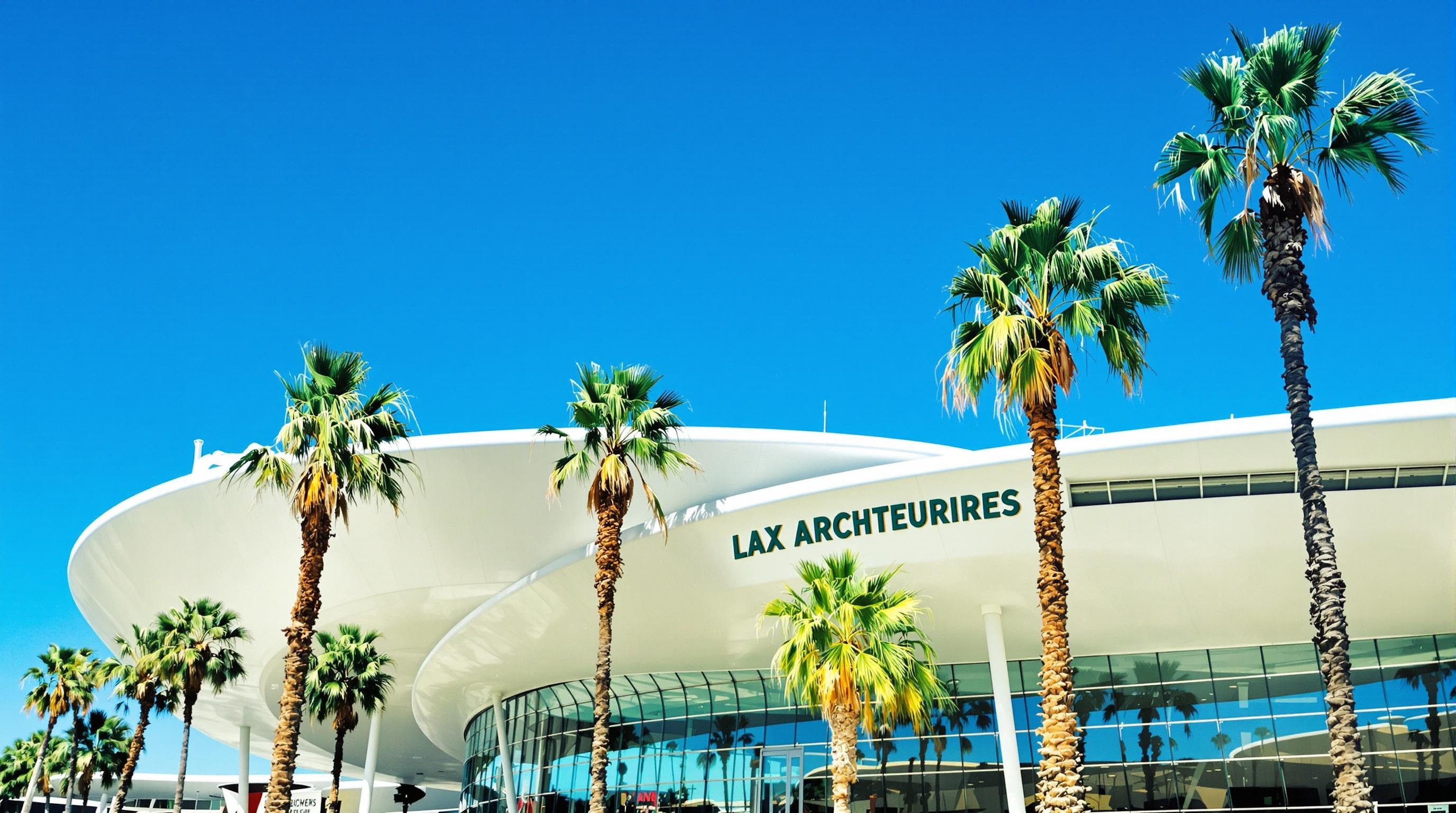 Architecture Googie du LAX en Californie, années 60