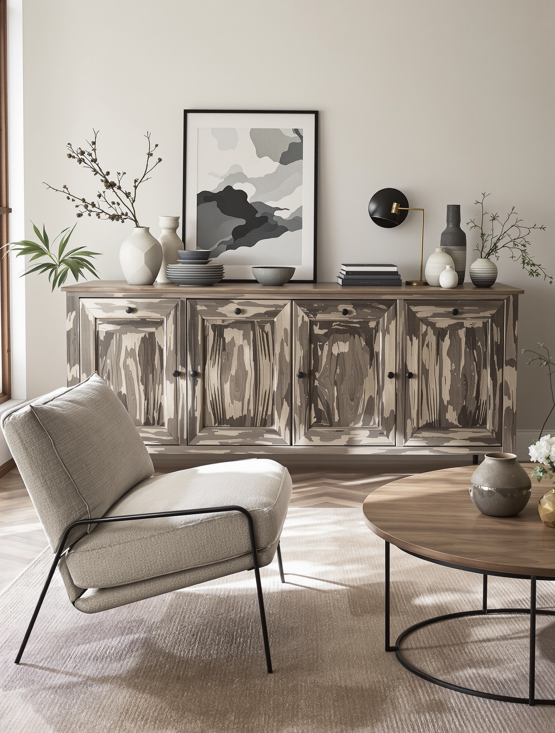 Mobilier rustique moderne mix and match