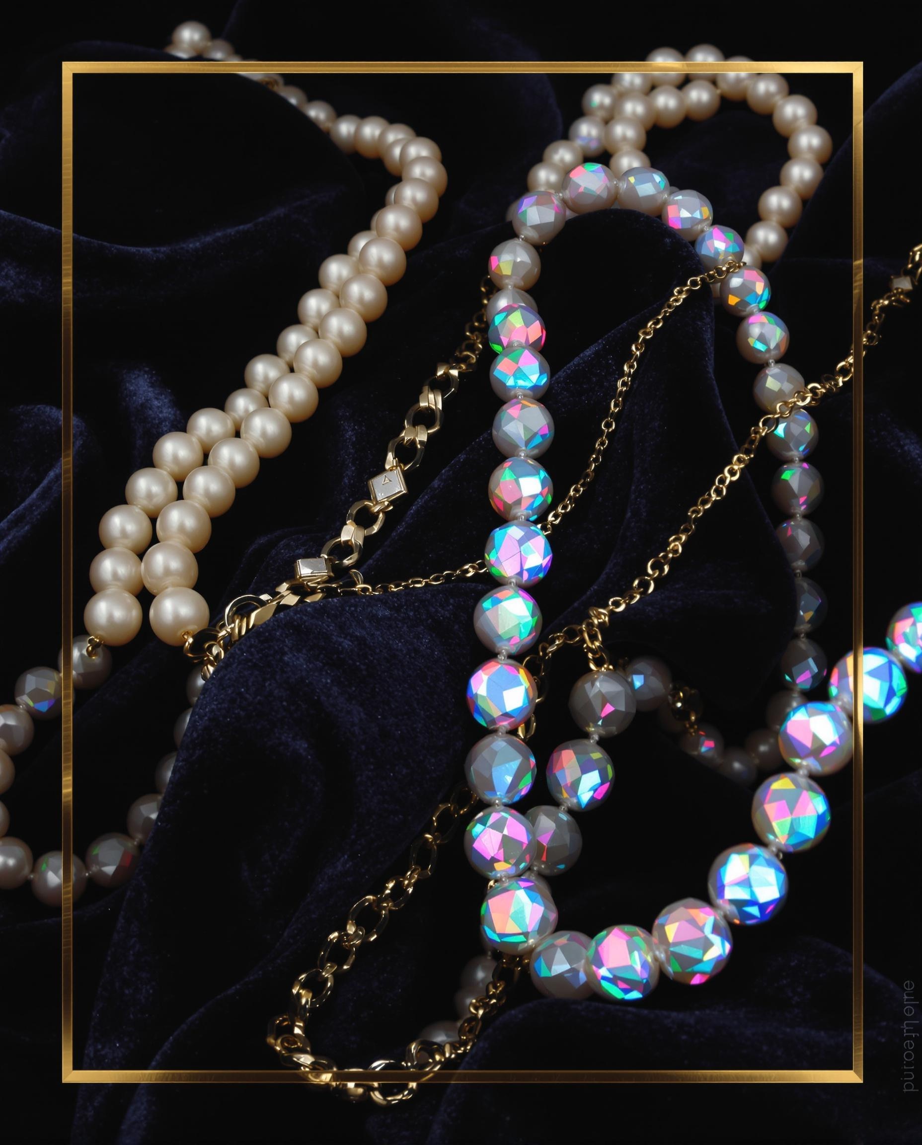 Montage de sautoirs en perles, collier fin en or et perles colorées
