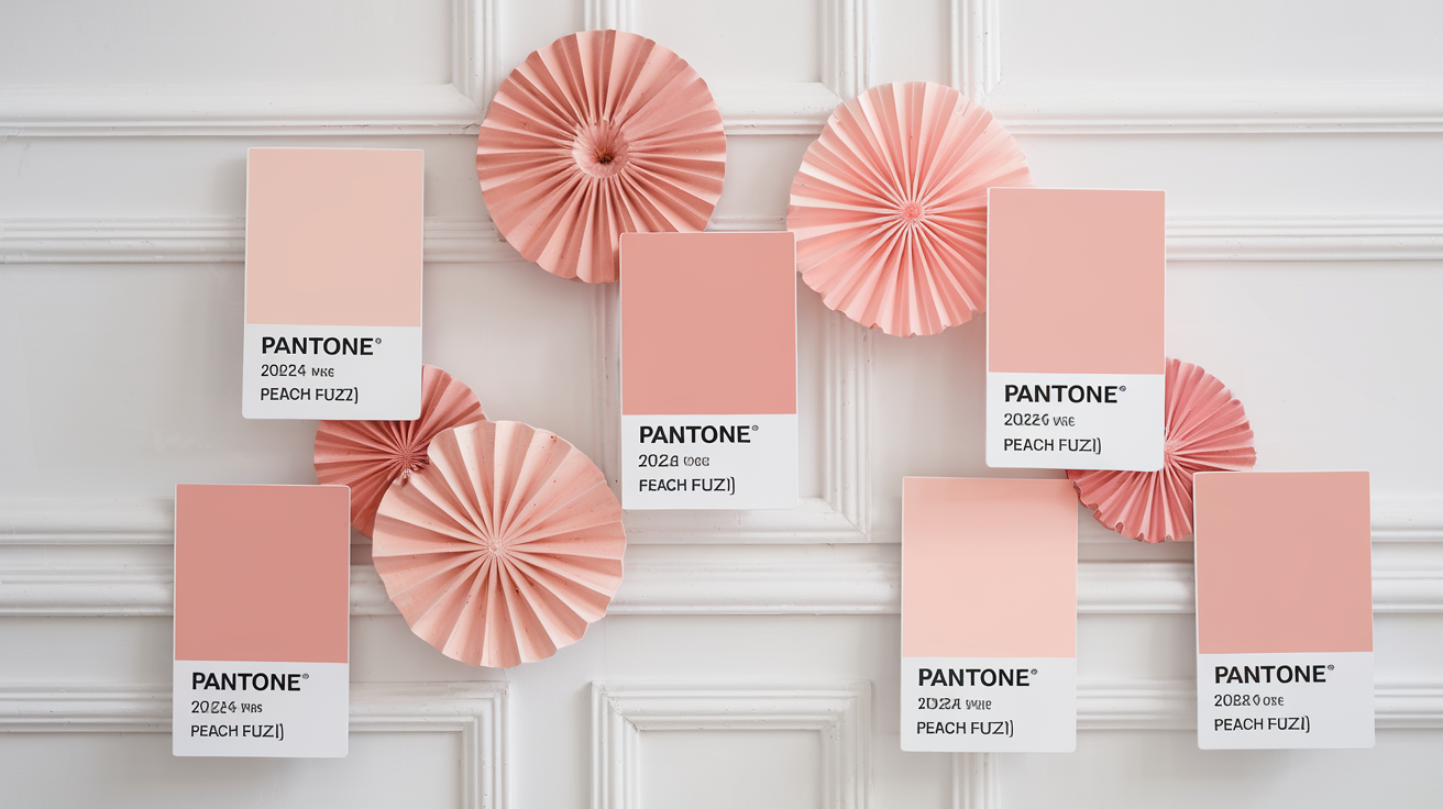Nuancier couleur pêche Peach Fuzz Pantone