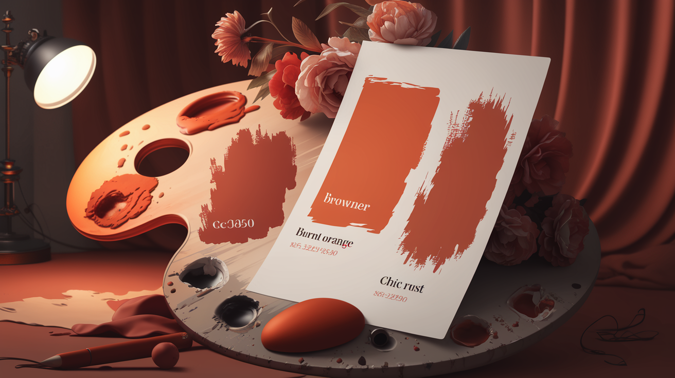 Nuancier orange brûlé, terracotta et rouille chic