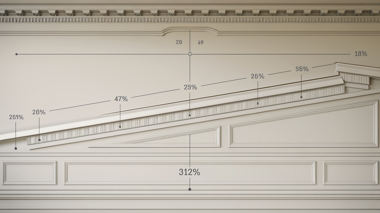Schéma des proportions idéales pour une frise murale moderne