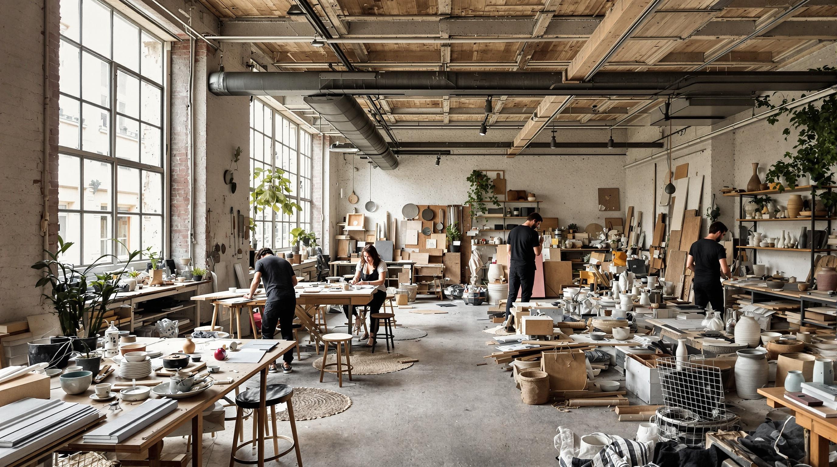Troisième étage du showroom Caravane avec ateliers de création et espaces événementiels