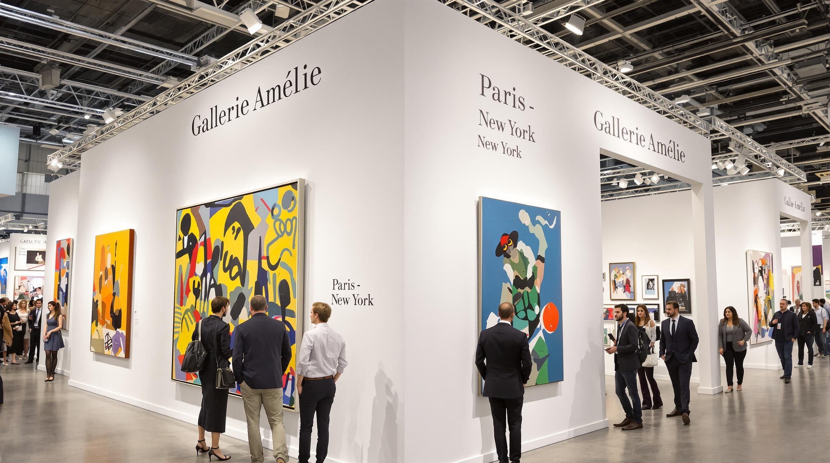 Stand de la Galerie Amélie lors d’une foire internationale
