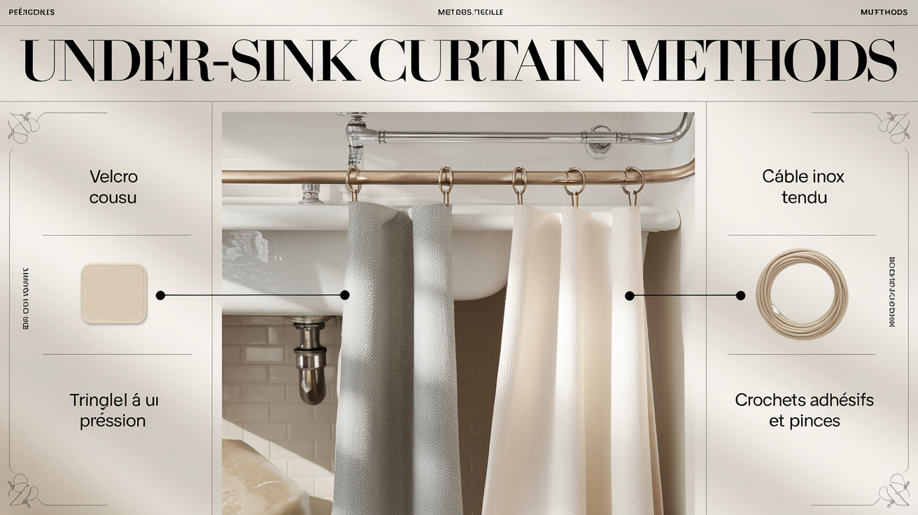 tableau comparatif fixation rideau sous évier